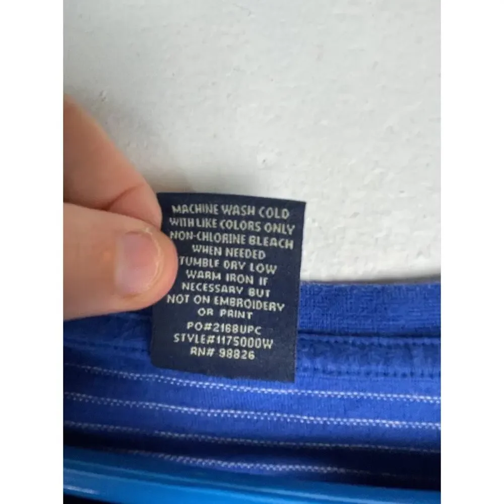 US Polo Striped Mens Tee XXL Blue Crewneck Short Sleeve Preppy Casual T-Shirt